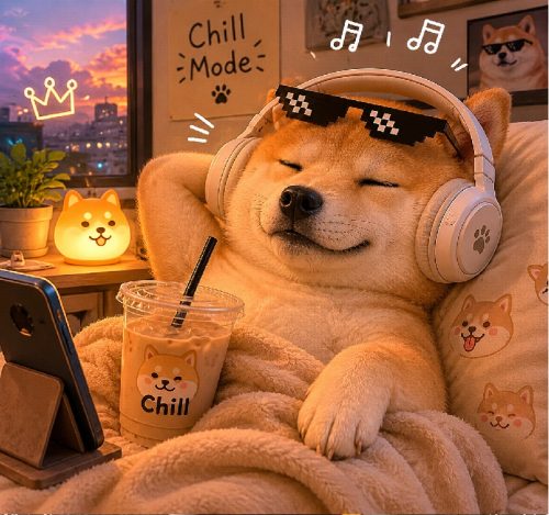 Bộ ảnh meme con chó nhắm mắt biểu cảm cute cực hài