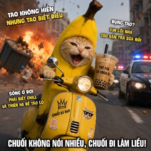 Bộ sưu tập meme mèo chuối biểu cảm đa dạng cực hài