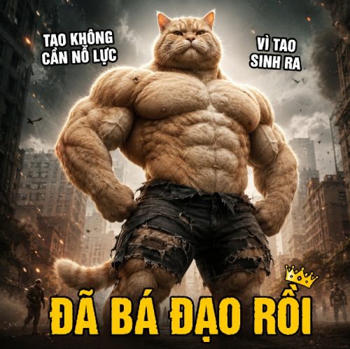 Loạt meme mèo cơ bắp biểu cảm bá đạo cực hài hước