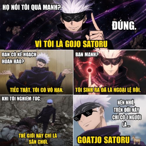 Gojo meme – Bộ ảnh chế 1/2 bị cắt đôi siêu hài hước