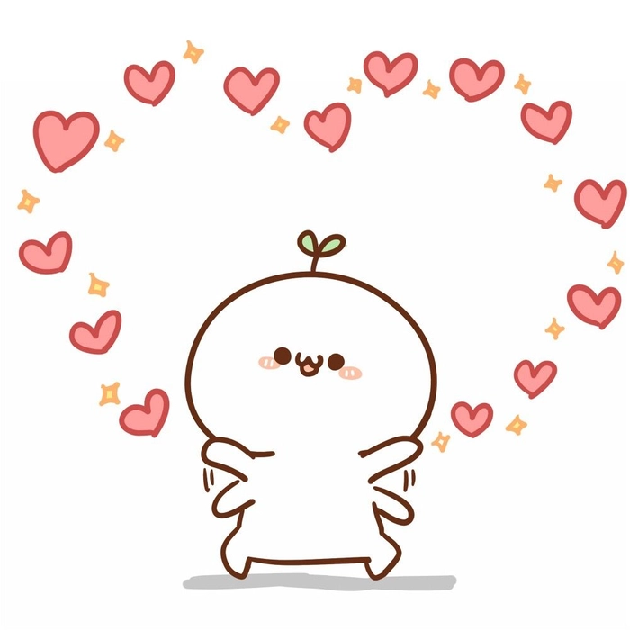 Meme thả tim cute mang cảm giác nhẹ nhàng