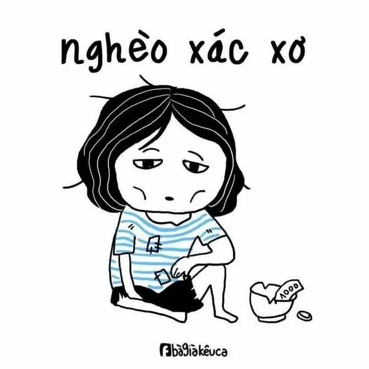 Meme cháy túi cuối tháng mặt buồn rười rượi