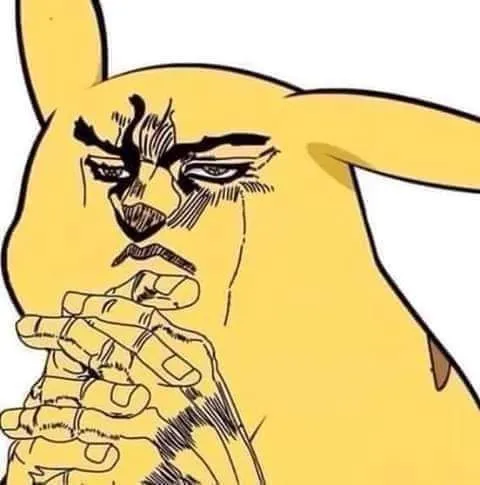 Ảnh Pikachu chống tay suy nghĩ lầy