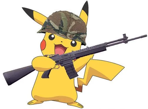 Pikachu cầm súng hài troll khiến ai cũng giật mình