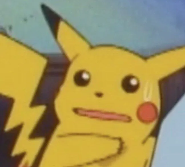 Meme Pikachu hoảng hốt giật mình bá đạo trong tình huống bất ngờ