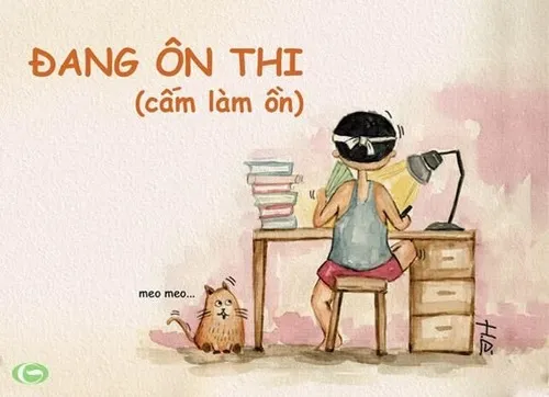 Ảnh vui học hành dưới đống sách vở cao như núi