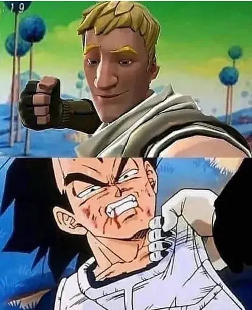 Ảnh hài Songoku bị Beerus dọa một cái xanh mặt