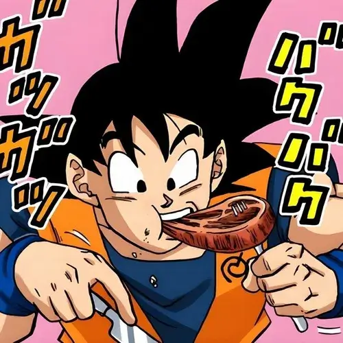 Hình troll Son Goku bị Son Goten nghịch ngợm kéo tóc