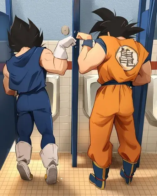 Ảnh vui Songoku đứng cạnh Piccolo với dáng “cool ngầu”