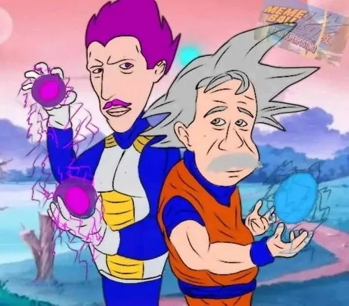 Meme Songoku tạo năng lượng Genki Dama giữa đêm trăng