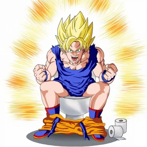 Ảnh hài Songoku nhảy múa với Son Goten trong lễ hội