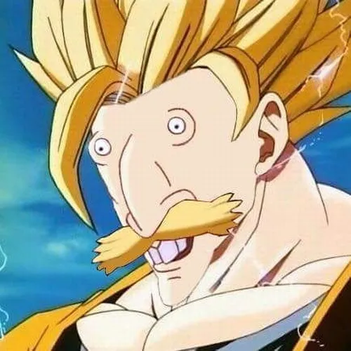 Meme chế Songoku đang tính kế đánh Freeza lần hai