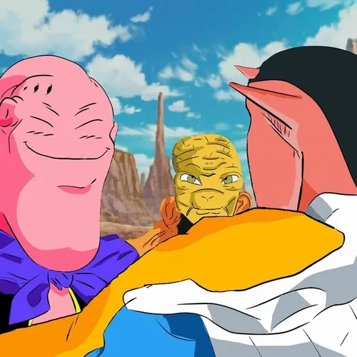 Ảnh vui Son Goku ôm chặt con trai Son Goten đầy tự hào