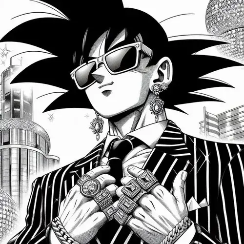 Hình troll Songoku nhìn Vegeta với ánh mắt bất lực