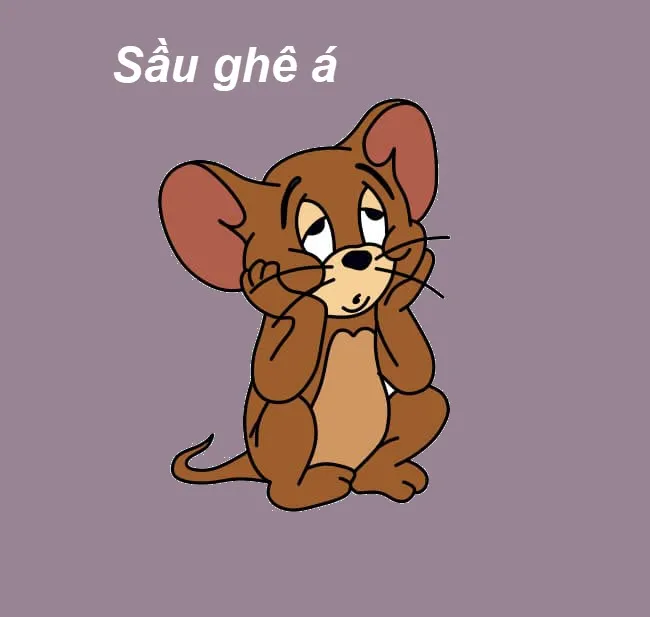 Meme Jerry hồn nhiên ngồi ăn vụng cực đáng yêu.