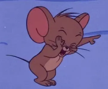Meme Jerry cười ranh mãnh nhìn Tom đầy thích thú.