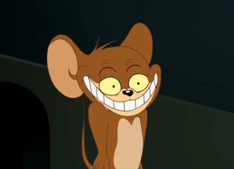 Meme Jerry ngây thơ giả vờ ngủ cực đáng yêu.