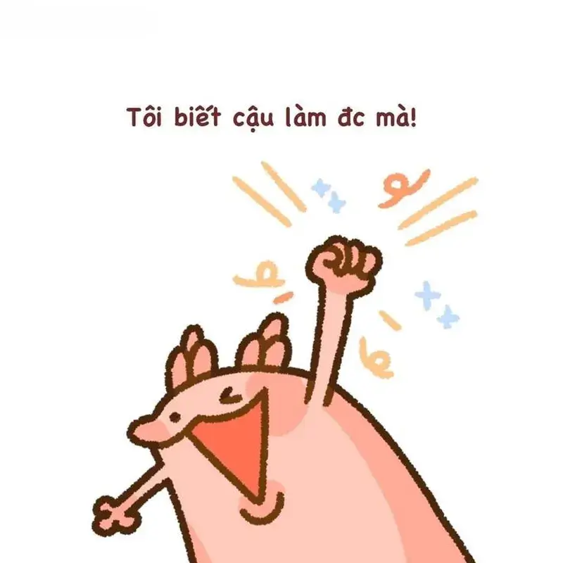 Hình chế cổ vũ bằng biểu cảm hừng hực khí thế