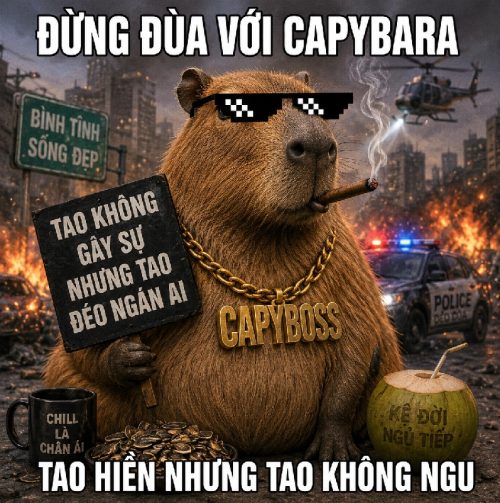 Ảnh chế Capybara meme vô tri cute đang bá đạo khắp MXH