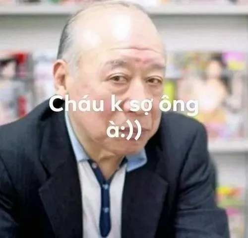 Hình meme hài Gương mặt phúc hậu Tokuda khiến người xem liên tưởng nguy hiểm