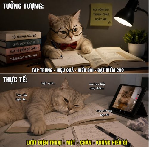 Meme học bài – Bộ ảnh chế học sinh thi cử siêu hài nhất