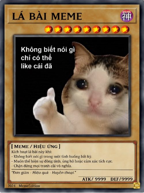 Lá bài meme – Bộ ảnh chế thẻ bài siêu hài bá đạo nhất