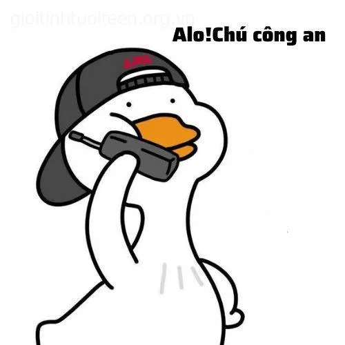 Meme chú vịt báo công an