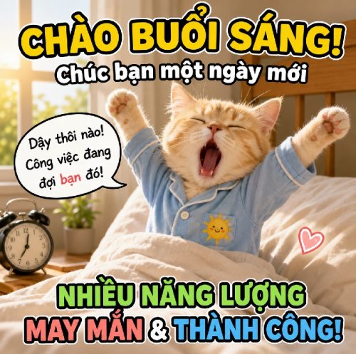 Meme chào buổi sáng – Bộ ảnh chế ngày mới siêu hài cute