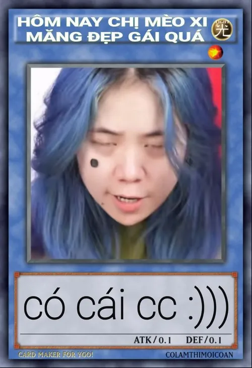 Meme thẻ bài có cái cc dùng khi nghe chuyện nhảm