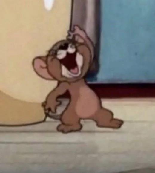 Meme chuột Jerry cười lớn làm ai cũng bật cười theo