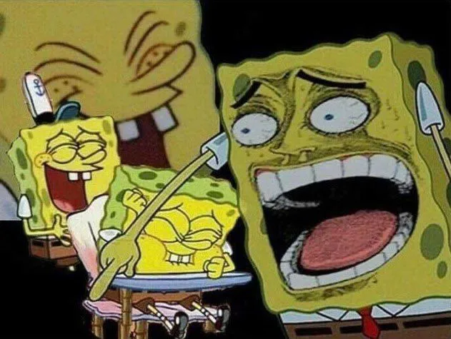 Meme bọt biển cười giòn tan