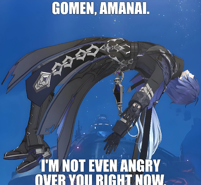 Gomen Amanai meme – Bộ ảnh chế siêu hài hước bựa nhất