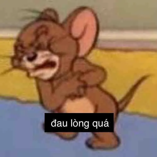 Ảnh troll “đau ở đây”, vibe nhẹ nhàng.