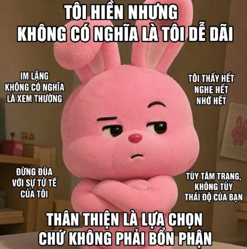 Meme thỏ hồng – Bộ ảnh chế ngại ngùng siêu lầy dễ thương