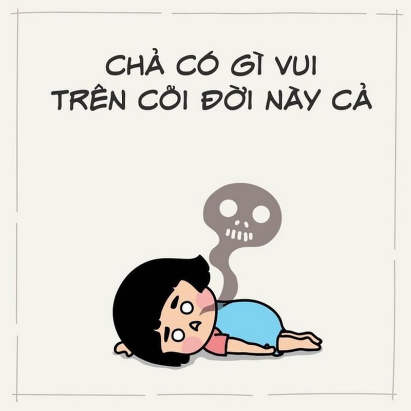 Quan sát biểu cảm của meme mệt mỏi