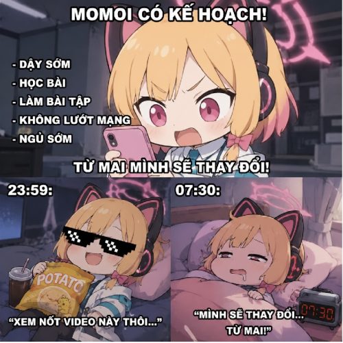 Momoi meme – Tổng hợp ảnh chế cute siêu dễ thương nhất