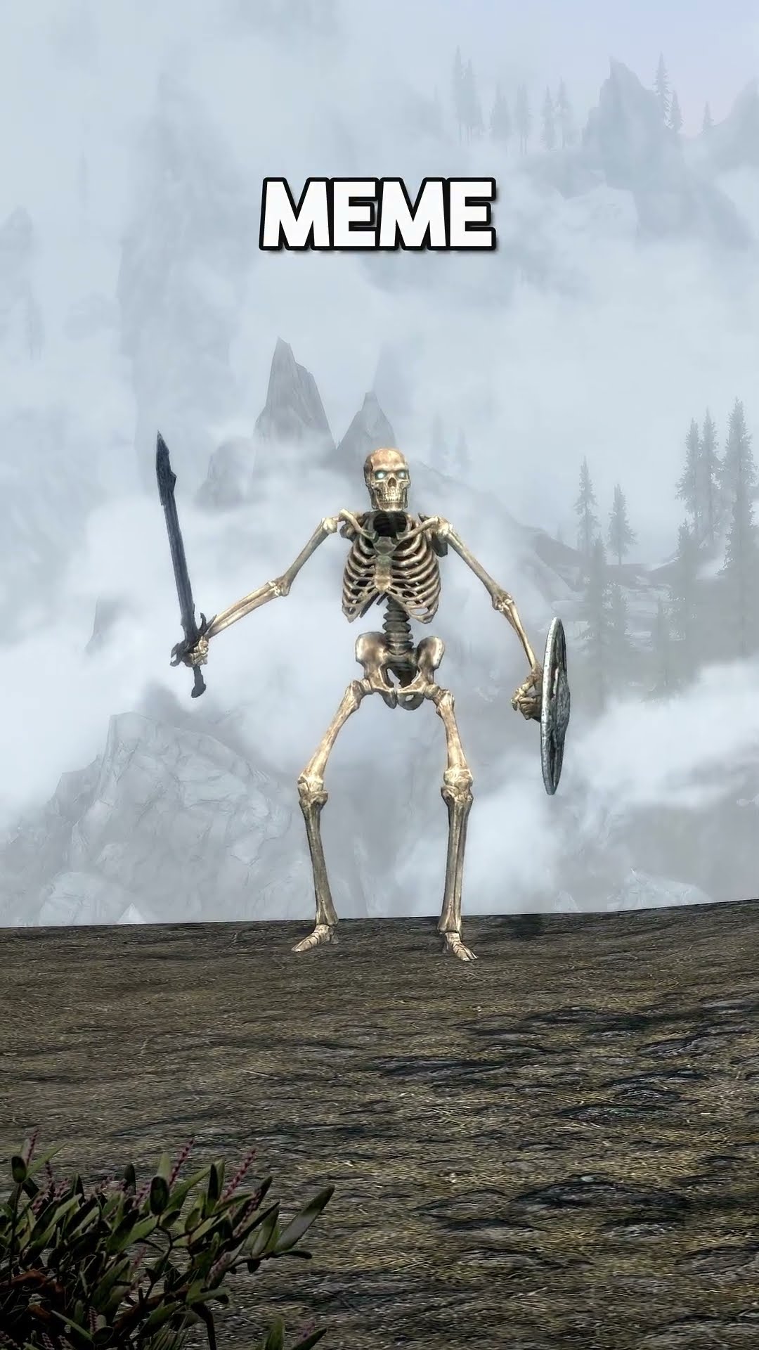 Skeleton meme - Bộ ảnh chế chờ đợi siêu hài bá đạo nhất 11 Meme VS Original: Skeleton Banging Shield #shorts #skeletonbangingshield #skyrim #elderscrolls