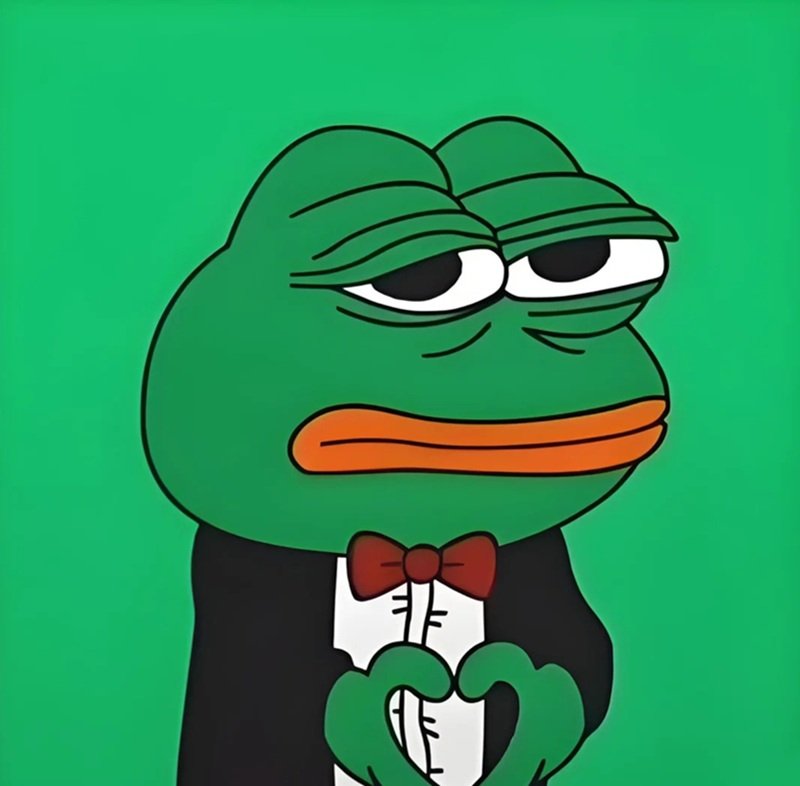 Ảnh pepe meme với phong cách hoạt hình đơn giản