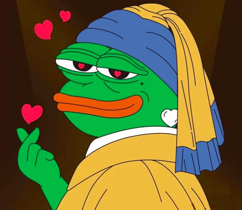 Hình meme pepe ếch xanh cực kỳ quen thuộc