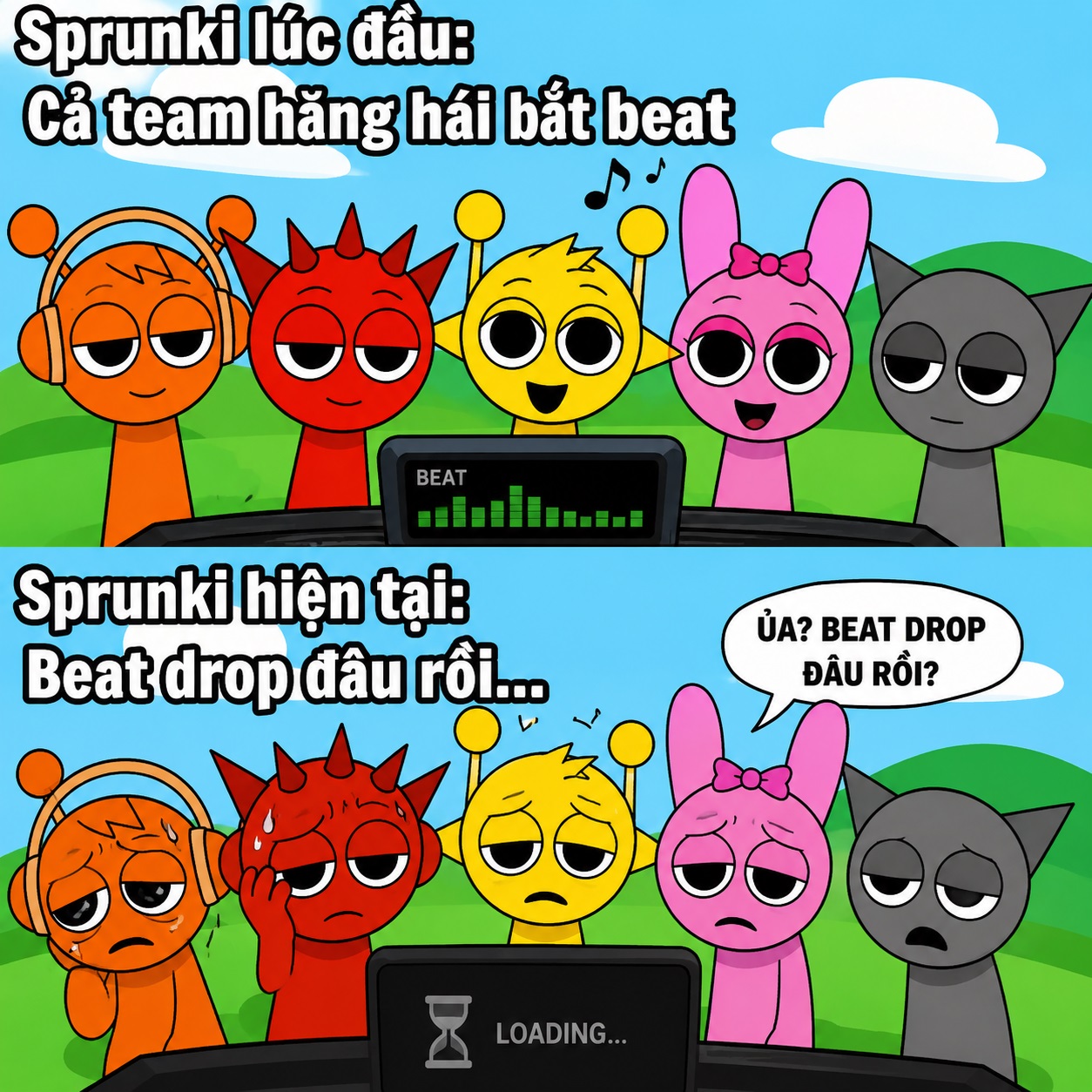 Có những ngày chỉ cần xem Sprunki meme là đủ vui.