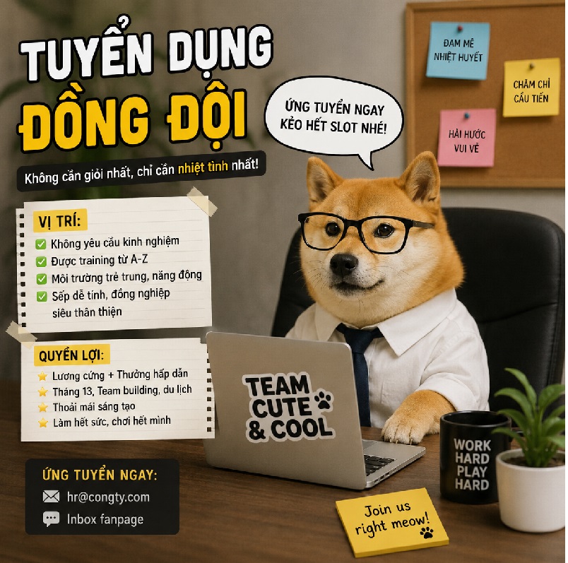 Meme tuyển dụng – Bộ ảnh chế job application siêu hài