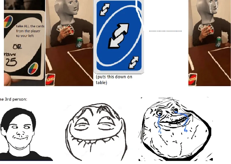 Uno meme - Bộ ảnh chế lá bài đảo ngược siêu hài bá đạo 11 Cười xỉu với bài uno meme phiên bản troll bạn bè bá đạo nhất
