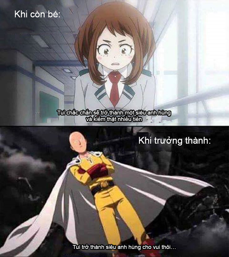 One Punch Man: Cười sái quai hàm với loạt meme về thánh 'phồng tôm' Saitama