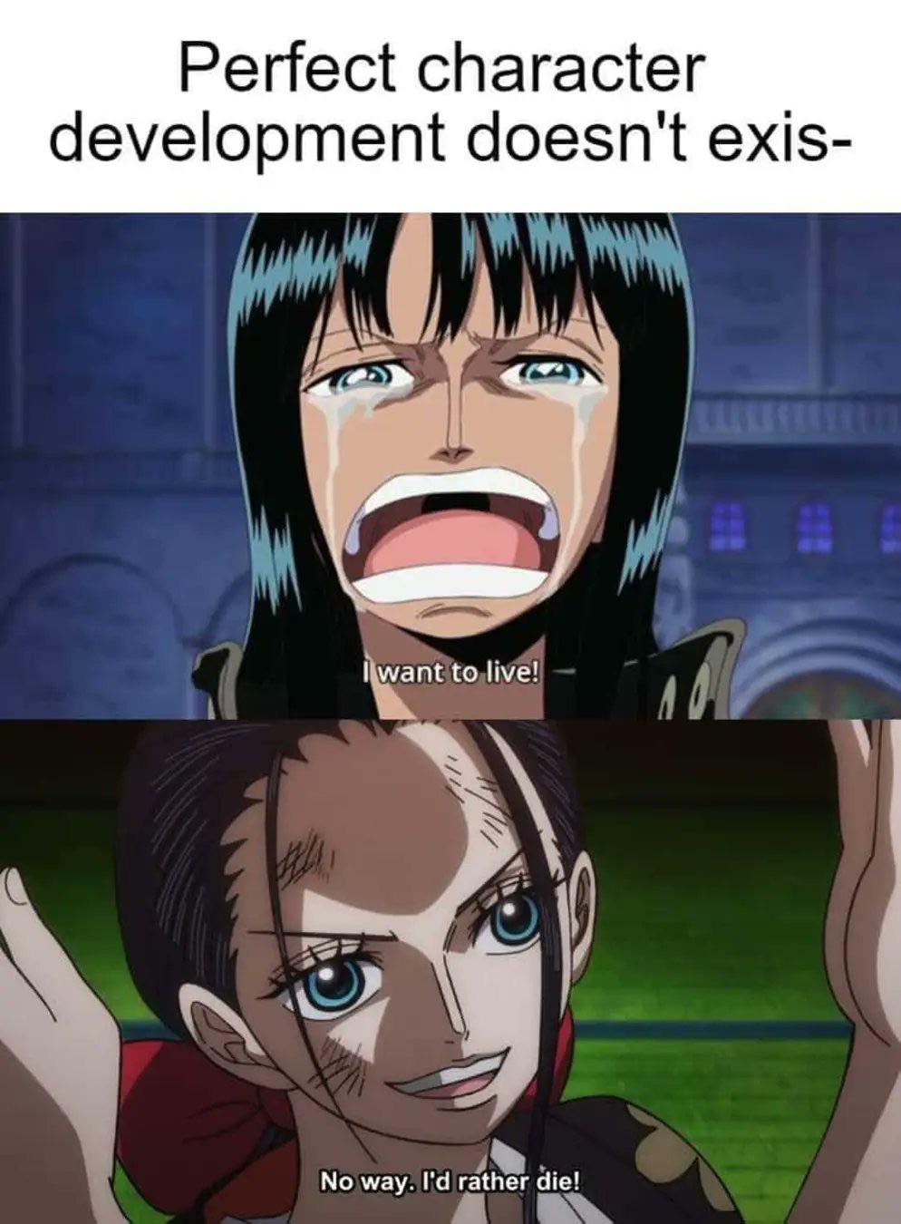 In honor of her birthday yesterday, here's a Robin meme :P : r/OnePiece