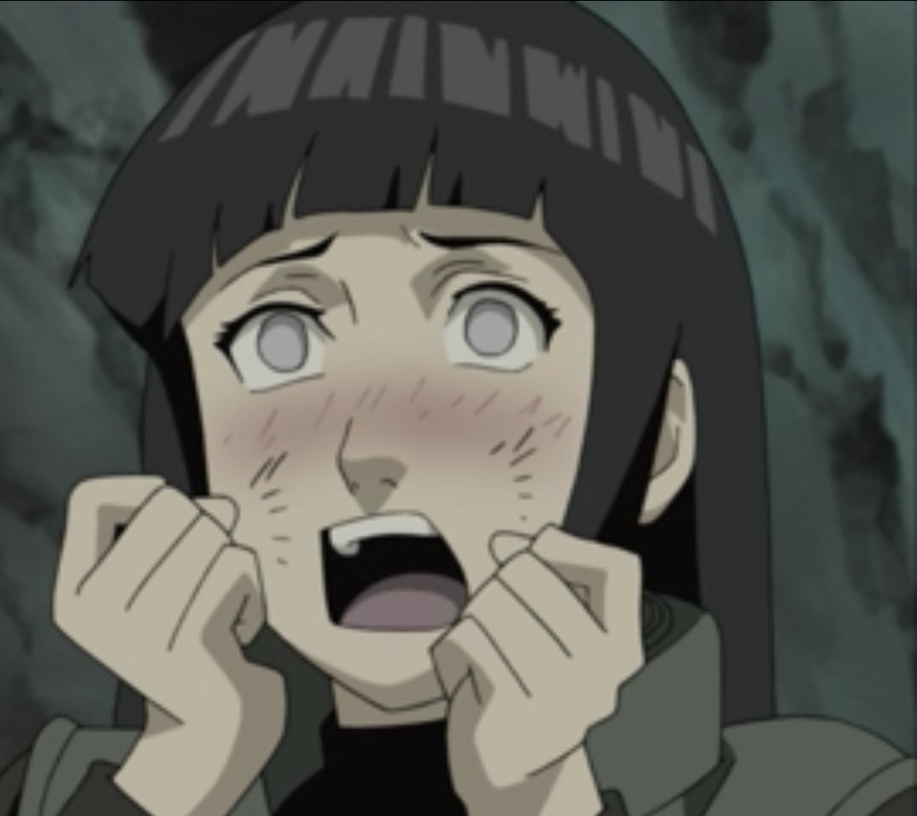 Hinata Hyuga Blushing Blank Template - Imgflip