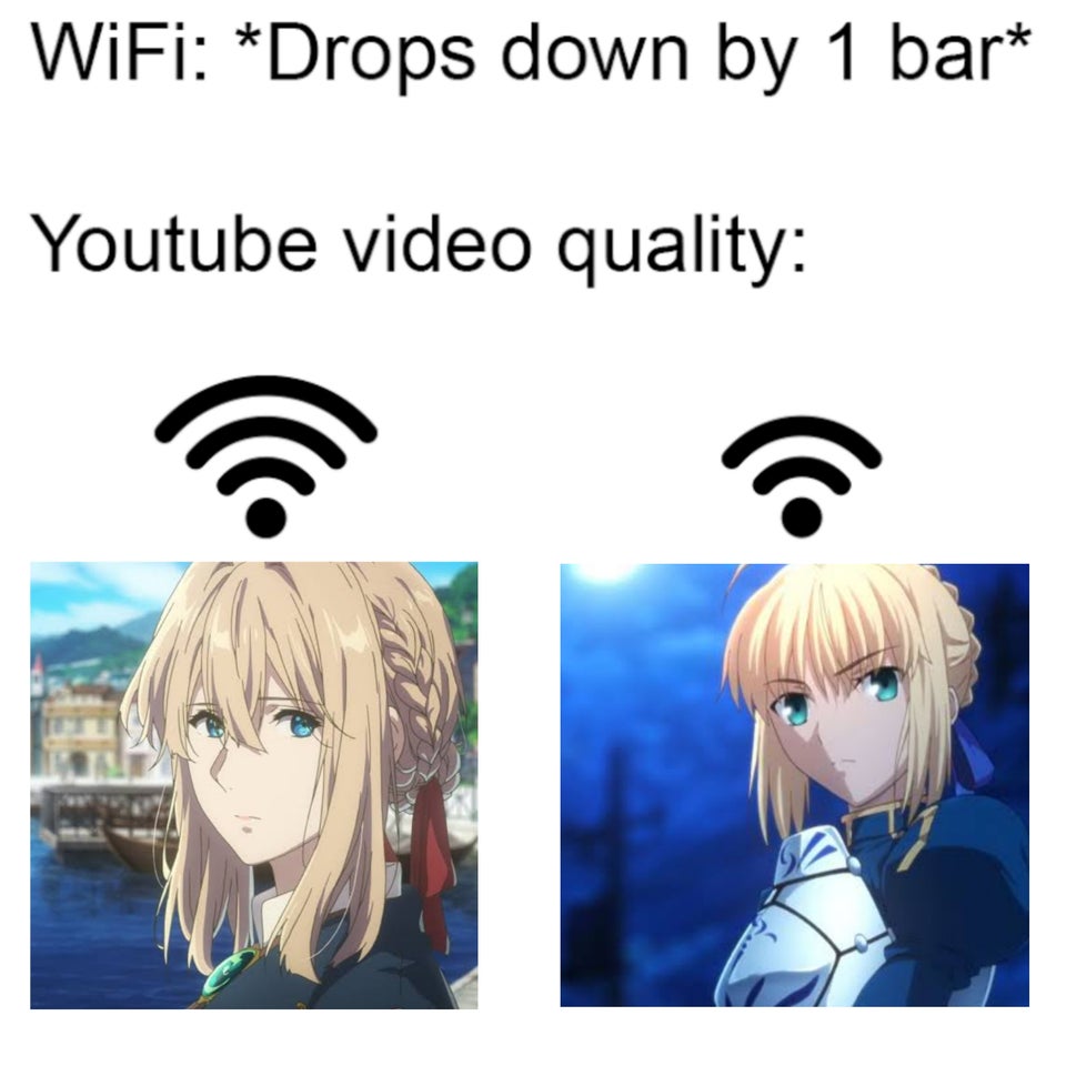 Violet (Violet Evergarden) & Saber (Fate Series)
