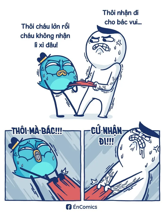 Biểu cảm này đúng chất hội chờ nhận lì xì đầu năm.