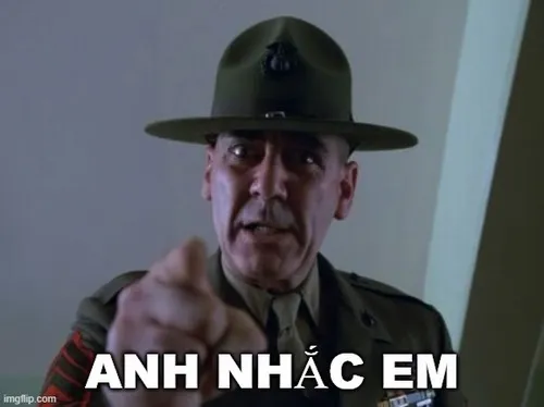 Meme hài anh nhắc em gắn với biểu cảm ông chú.