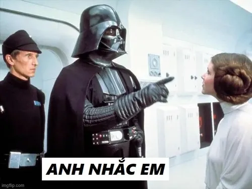 Meme anh nhắc em nhấn mạnh kiểu trách yêu nhẹ.