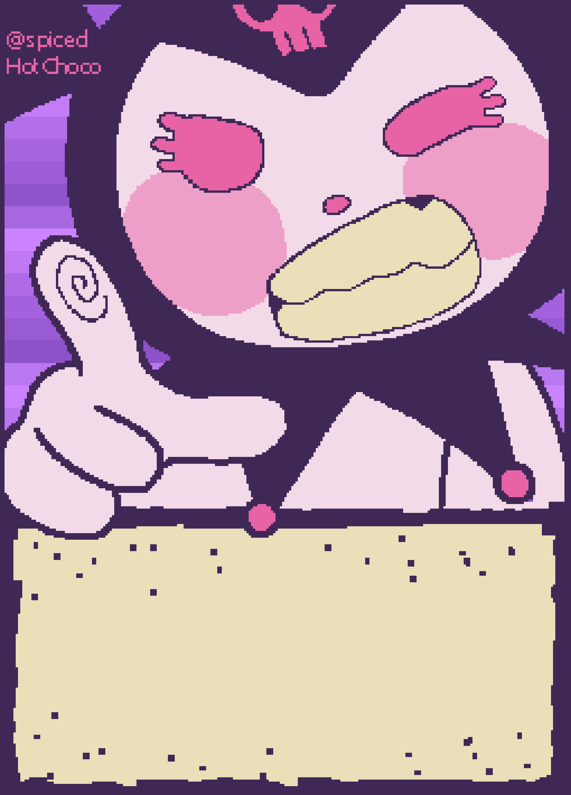 Kuromi meme" Pixel art + Template - Spiced's Ko-fi Shop